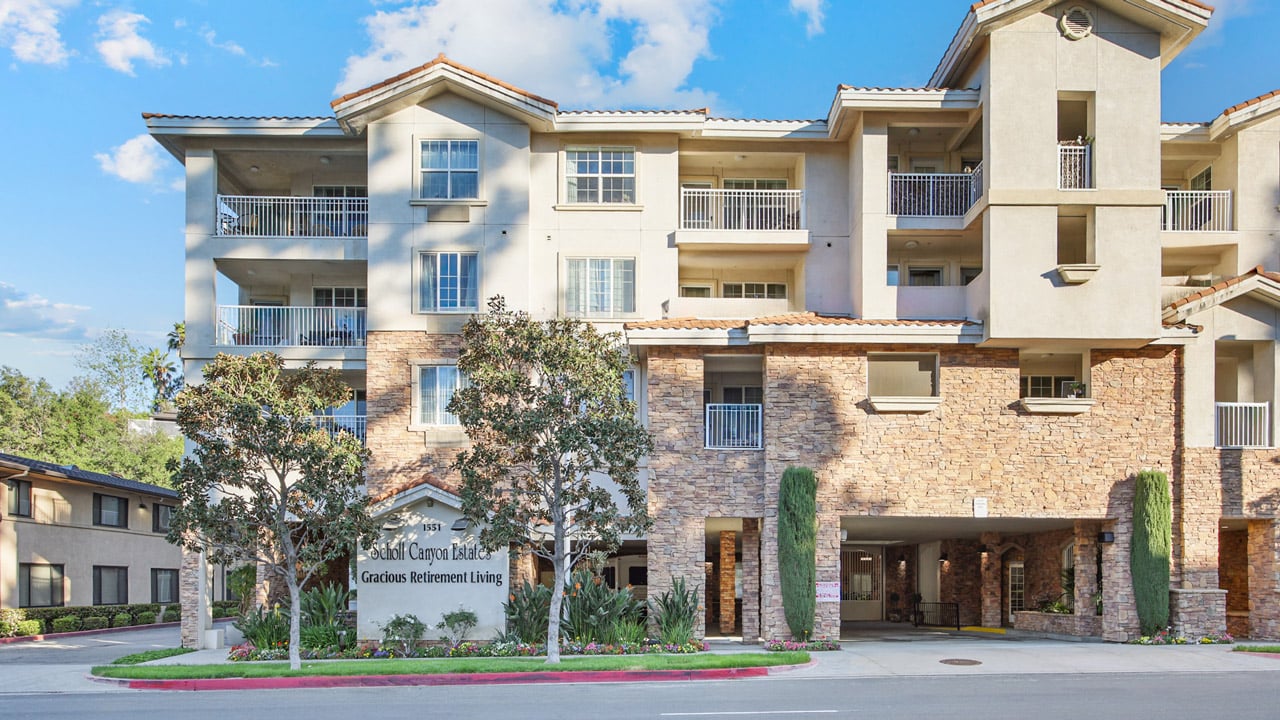 Exterior view of Scholl Canyon Estates Gracious Retirement Living