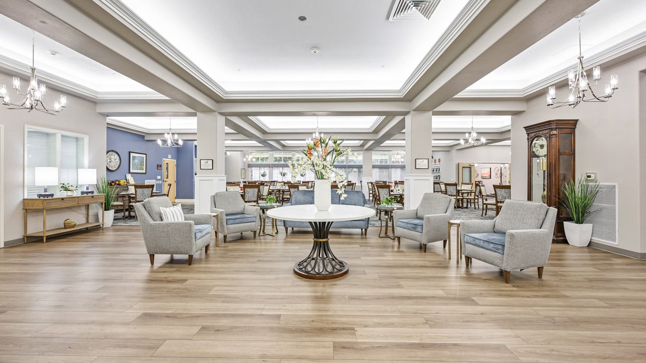 The atrium at Scholl Canyon Estates