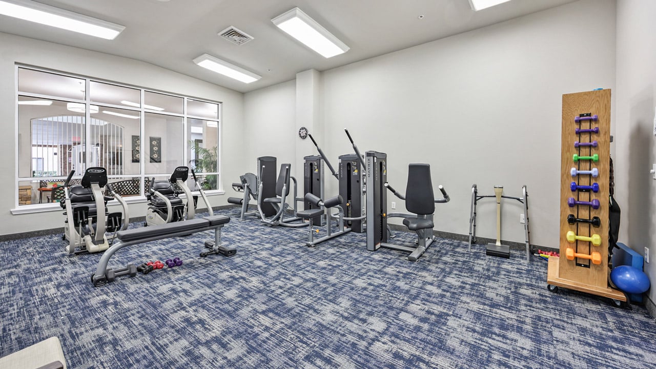 The fitness center at Scholl Canyon Estates